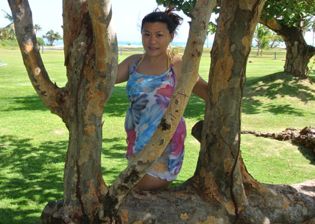 Irene Hanging out at Tree